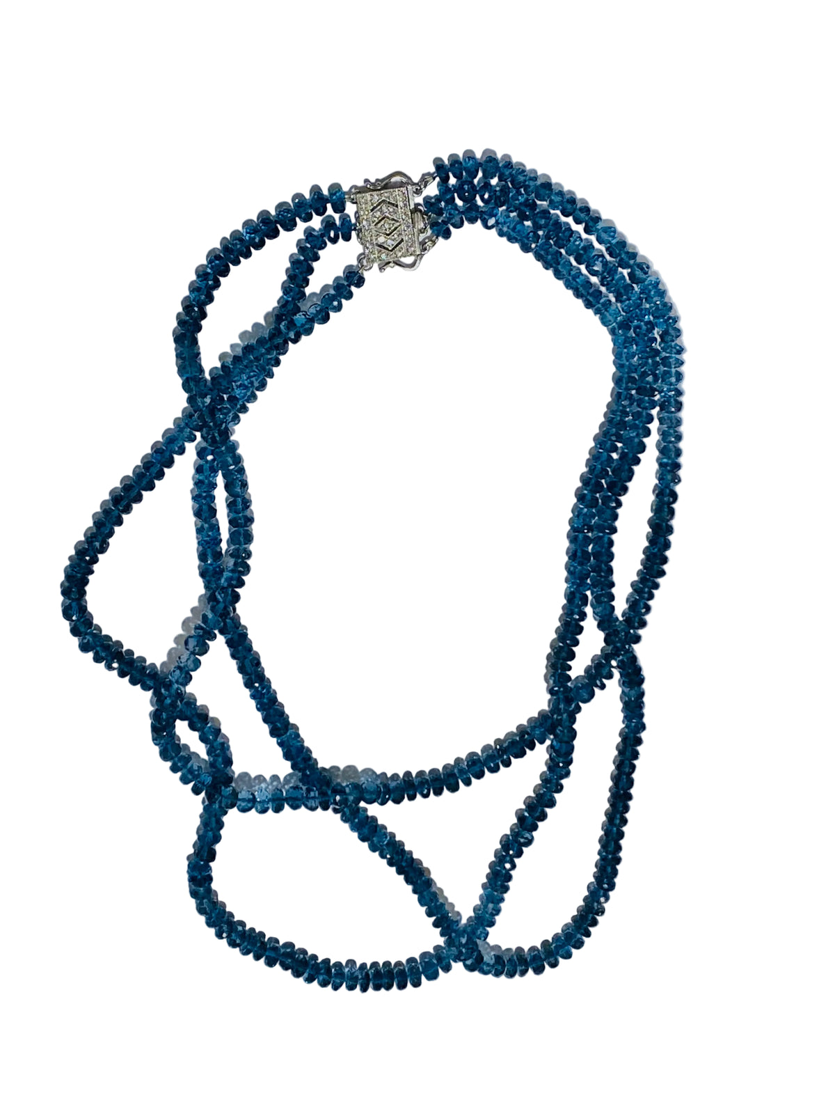 London Blue Topaz 3Strand Necklace