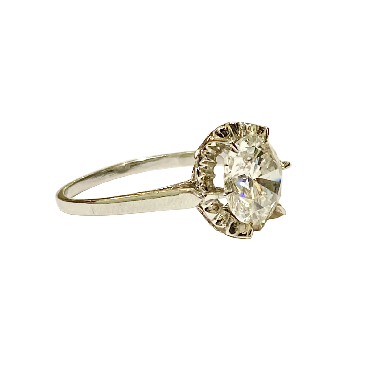 White Gold and Platinum Set 2.5ct Diamond Solitaire Ring