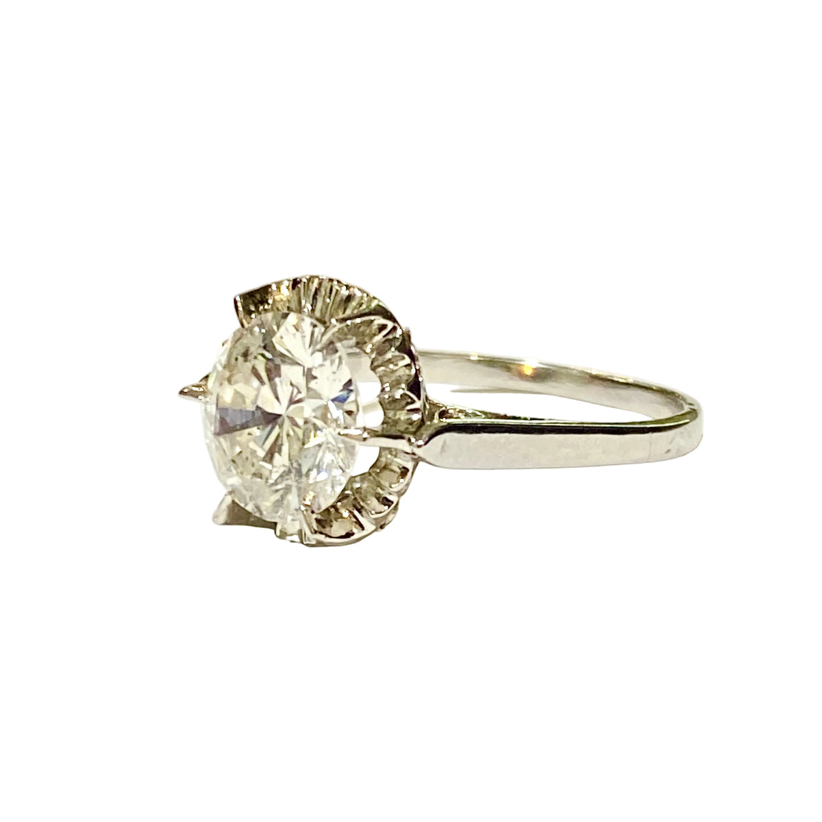 White Gold and Platinum Set 2.5ct Diamond Solitaire Ring