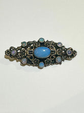 sterling SILVER VINTAGE OPAL Bassil set brooch possibly Sybil Dunlop