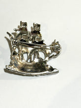 sterling SILVER VINTAGE OPAL Bassil set brooch possibly Sybil Dunlop