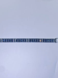 Platinum Sapphire and Diamond Set Art Deco Bracelet