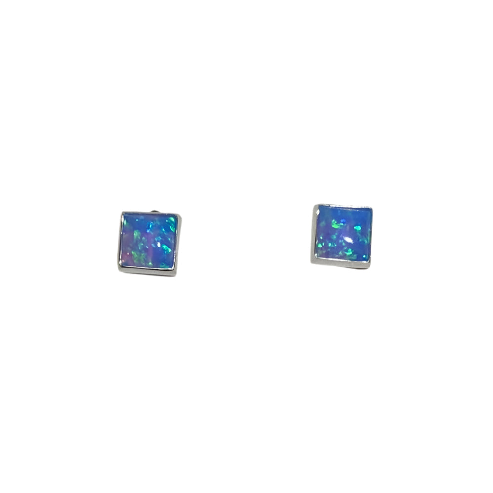 Sterling Silver Opal Earrings