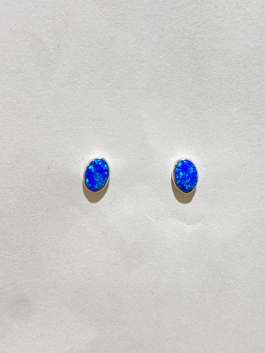 Sterling Silver Opal Earrings
