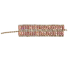 Vintage ‘Bijoux MG’ Pink and White Czech Crystal Bracelet