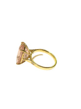 18ct Gold Rose Quartz with Diamonds