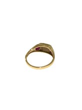 9ct Gold Opal and Ruby Ring