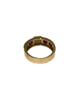 9ct Gold Opal and Ruby Ring