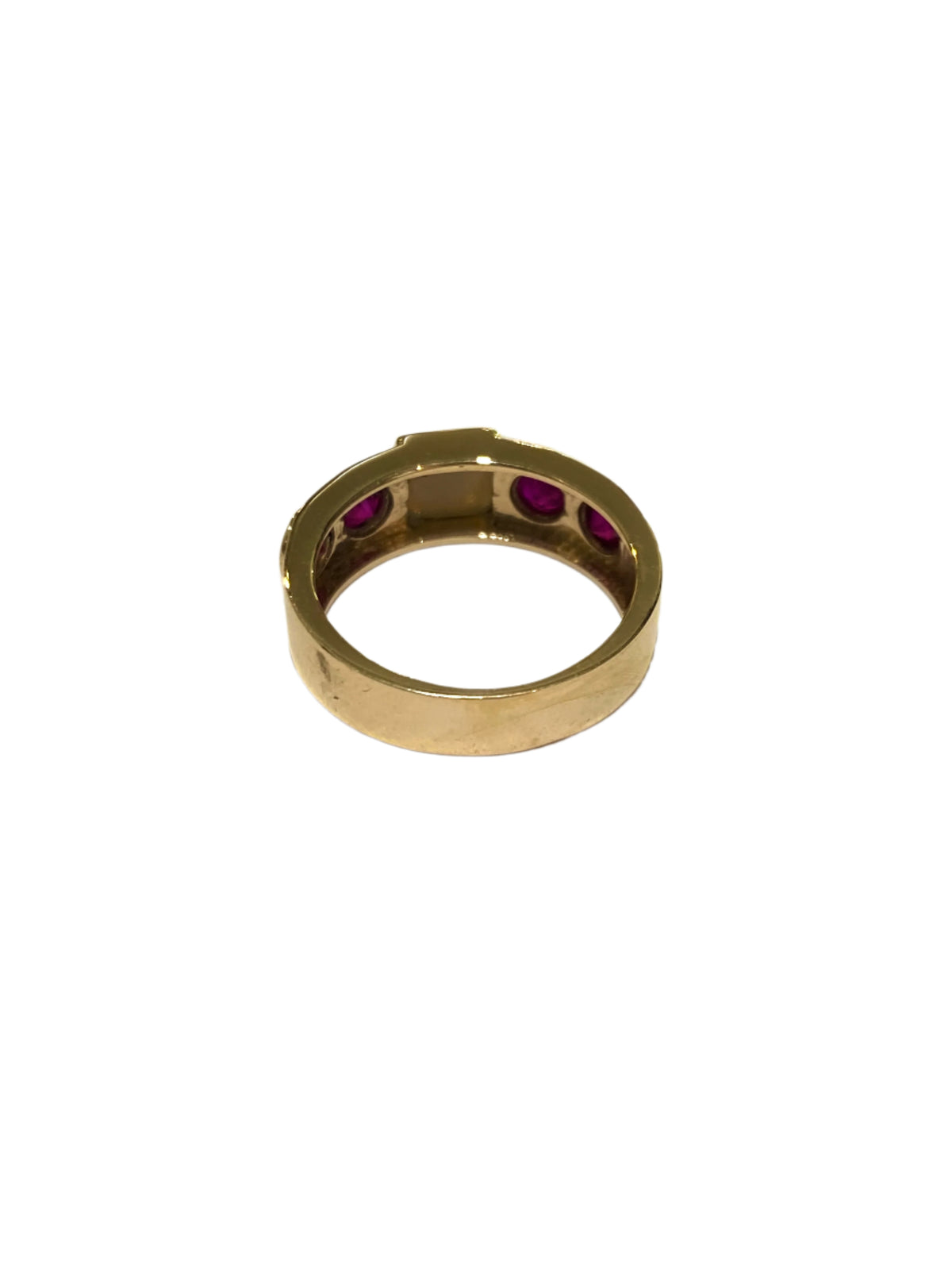 9ct Gold Opal and Ruby Ring