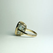9ct Rose Gold Blue Topaz Ring