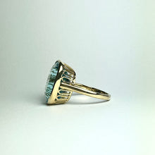 9ct Rose Gold Blue Topaz Ring