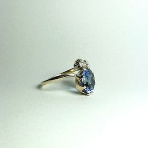 18ct Yellow Gold Diamond and Tanzanite Ring