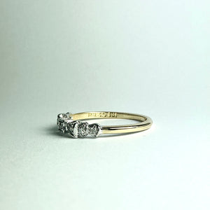 18ct Yellow Gold Diamond Bridge Ring