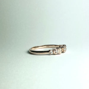 18ct Rose Gold Diamond Bridge Ring