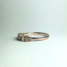 18ct Rose Gold Diamond Bridge Ring