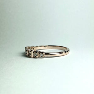 18ct Rose Gold Diamond Bridge Ring