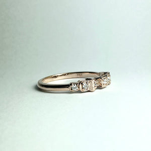 18ct Rose Gold Diamond Bridge Ring