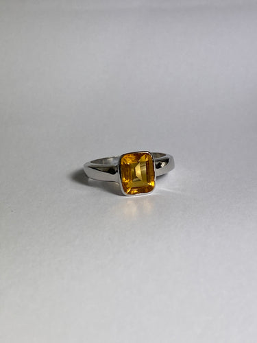 Citrine Ring in Sterling Silver