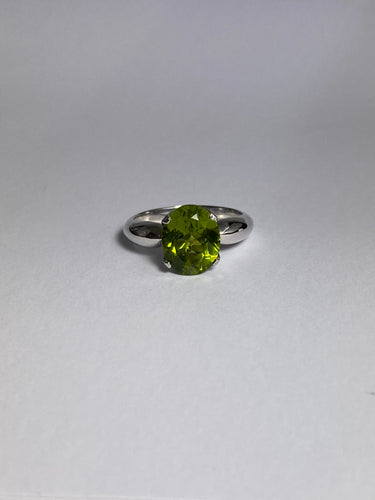 Peridot Ring in Sterling Silver