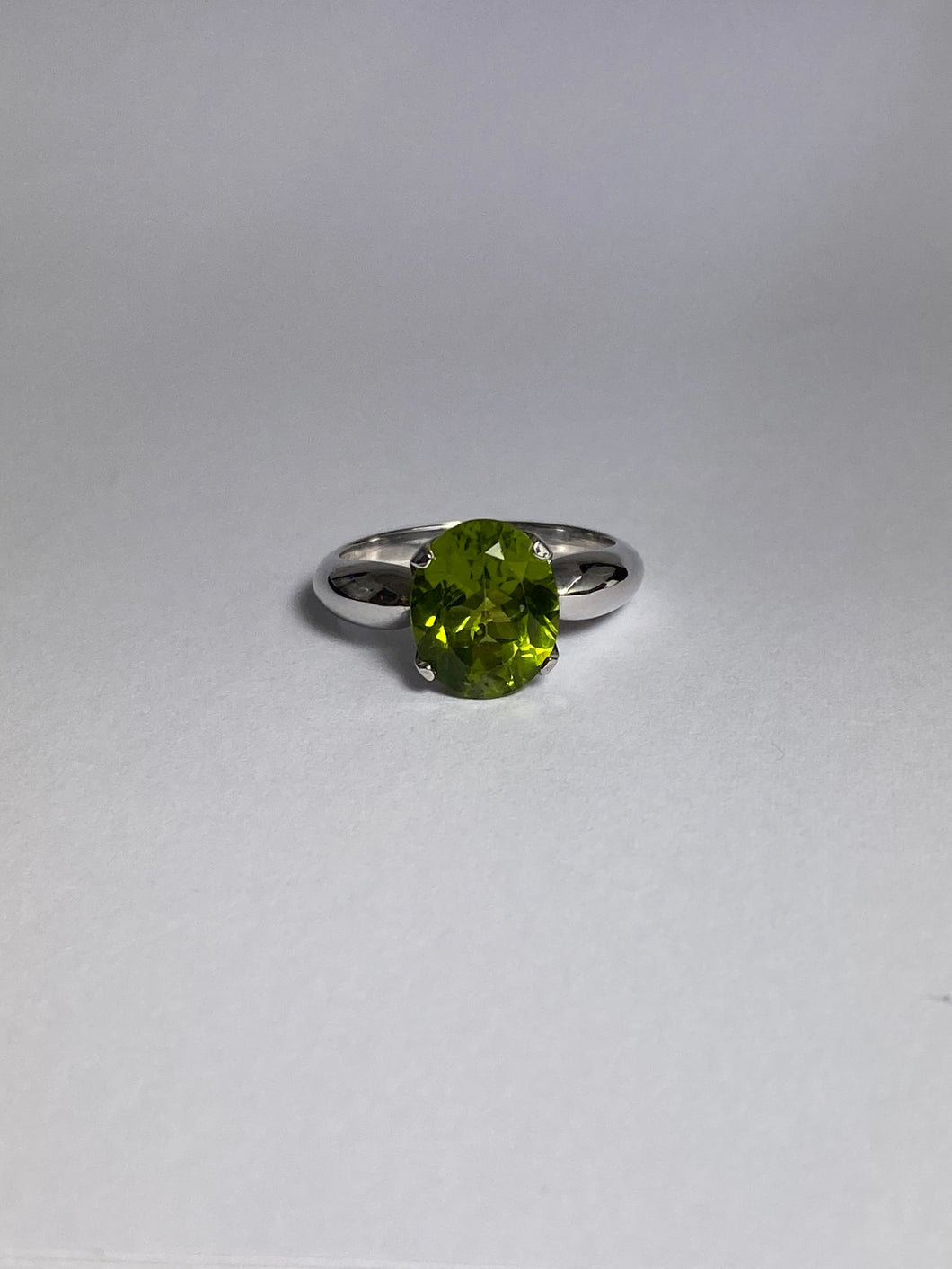 Peridot Ring in Sterling Silver