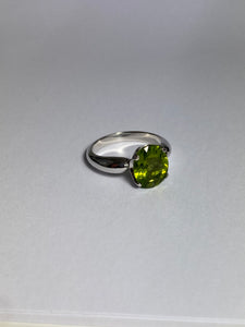Peridot Ring in Sterling Silver