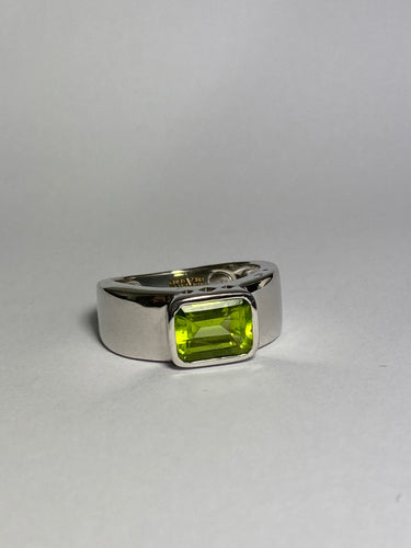 Peridot Ring in Sterling Silver