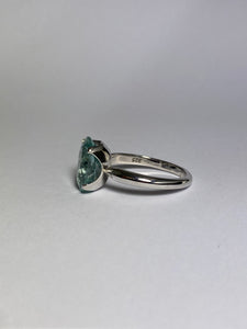 Aquamarine Ring in Sterling Silver