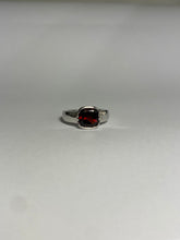 Garnet Ring in Sterling Silver