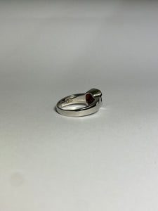 Garnet Ring in Sterling Silver