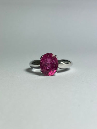 Rubellite Tourmaline Ring in Sterling Silver