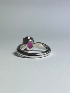 Rubellite Tourmaline Ring in Sterling Silver