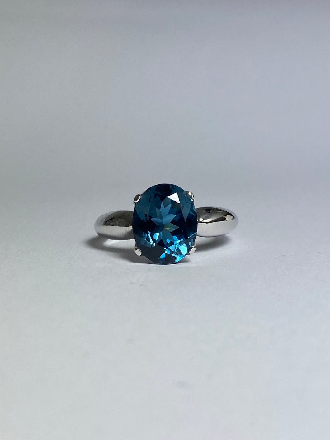 London Blue Topaz Ring in Sterling Silver