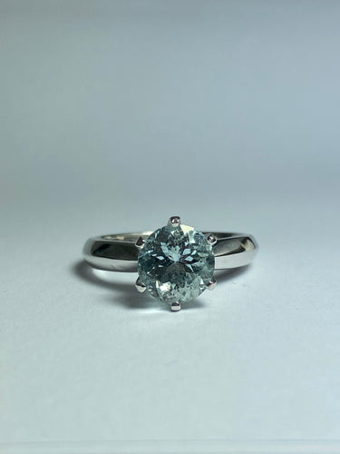 Aquamarine Ring in Sterling Silver