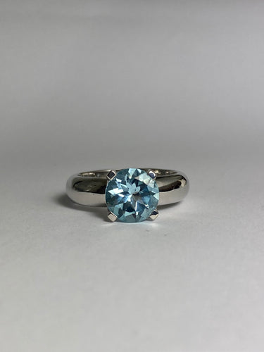 Aquamarine Ring in Sterling Silver