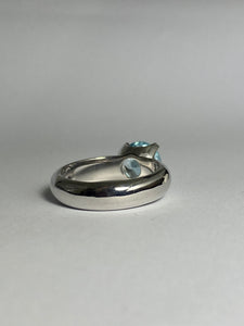 Aquamarine Ring in Sterling Silver