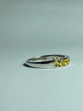 Yellow Sapphire Ring in Sterling Silver