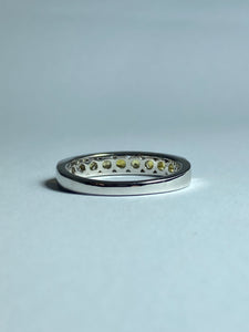 Yellow Sapphire Ring in Sterling Silver