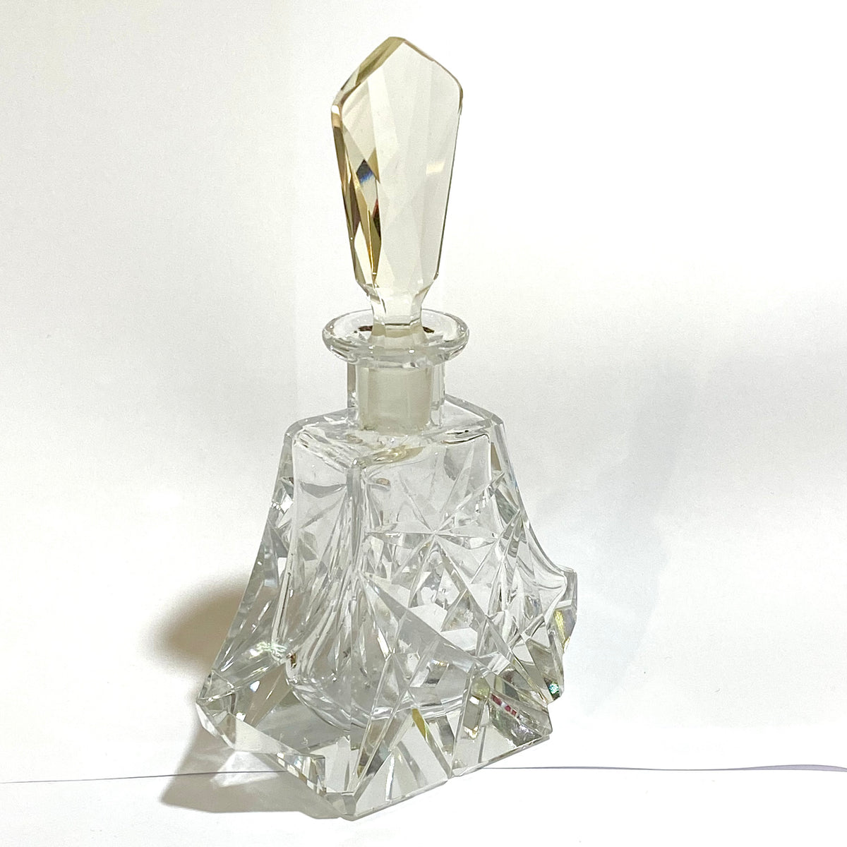 Crystal Faceted Perfume Bottle
