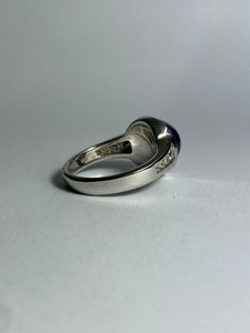 Amethyst and CZ Ring in Sterling Silver