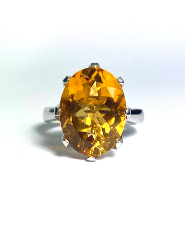 Citrine Ring in Sterling Silver