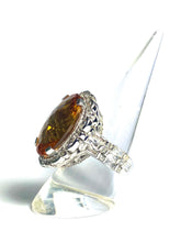 Citrine with CZ in Sterling Silver