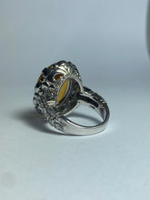 Citrine with CZ in Sterling Silver