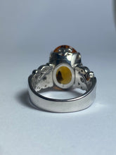 Citrine with CZ in Sterling Silver