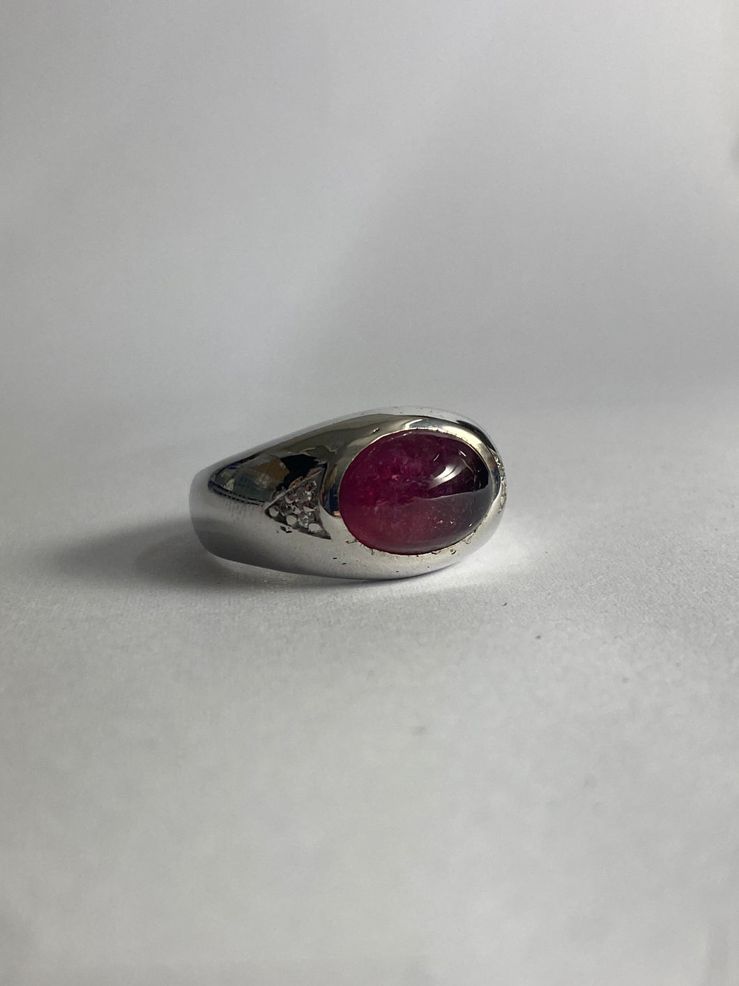 Tourmaline with CZ in Sterling Silver
