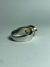 Citrine with CZ Ring in Sterling Silver