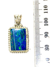 Rectangular Opal Sterling Silver Pendant