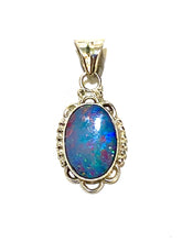 Oval Opal Sterling Silver Pendant