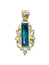 Long Rectangular Opal Pendant