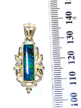 Long Rectangular Opal Pendant