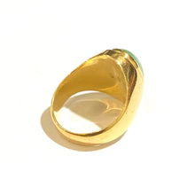 18ct Yellow Gold Jadeite Cabochon Signet Ring